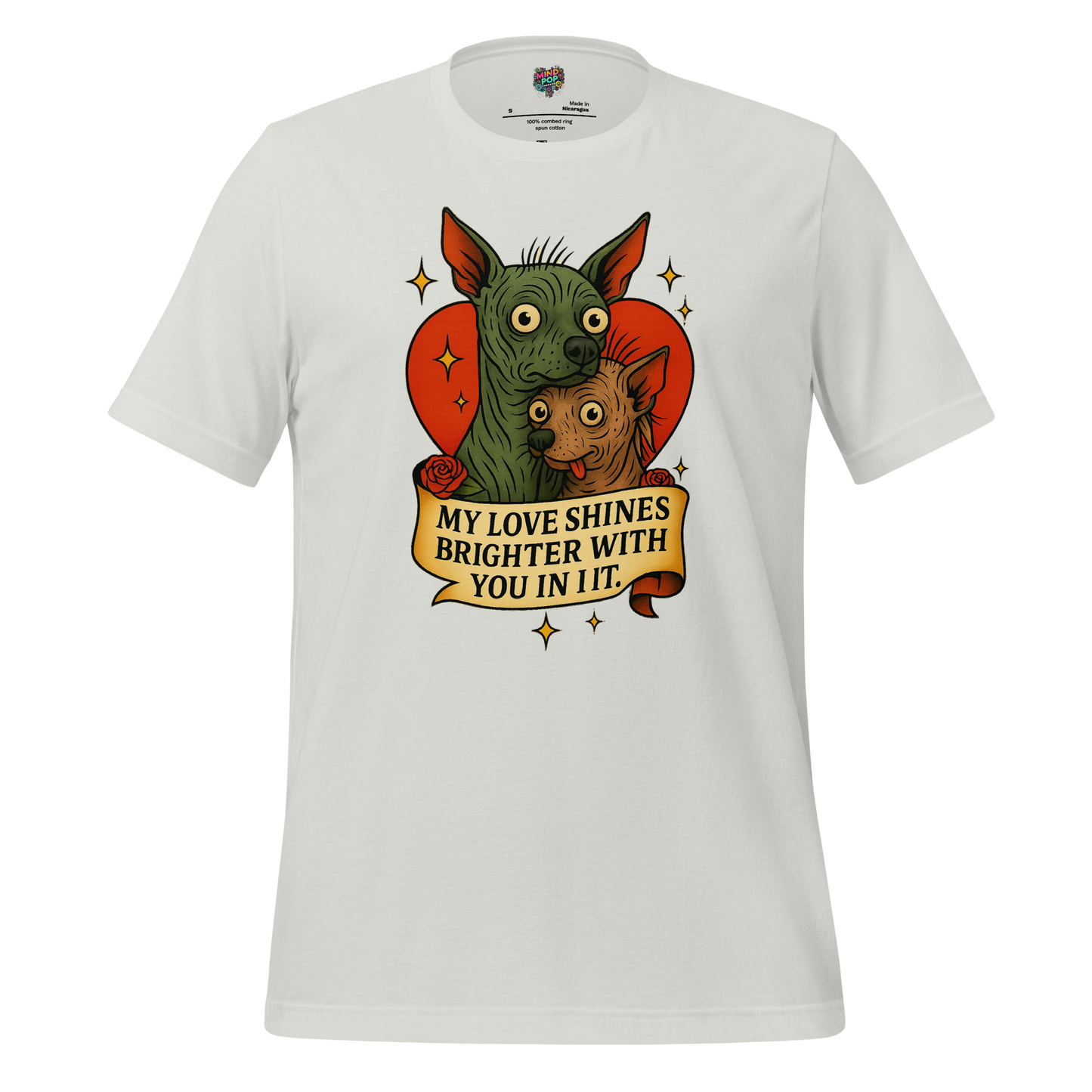 My Love Shines Brighter Graphic Shirt Silver