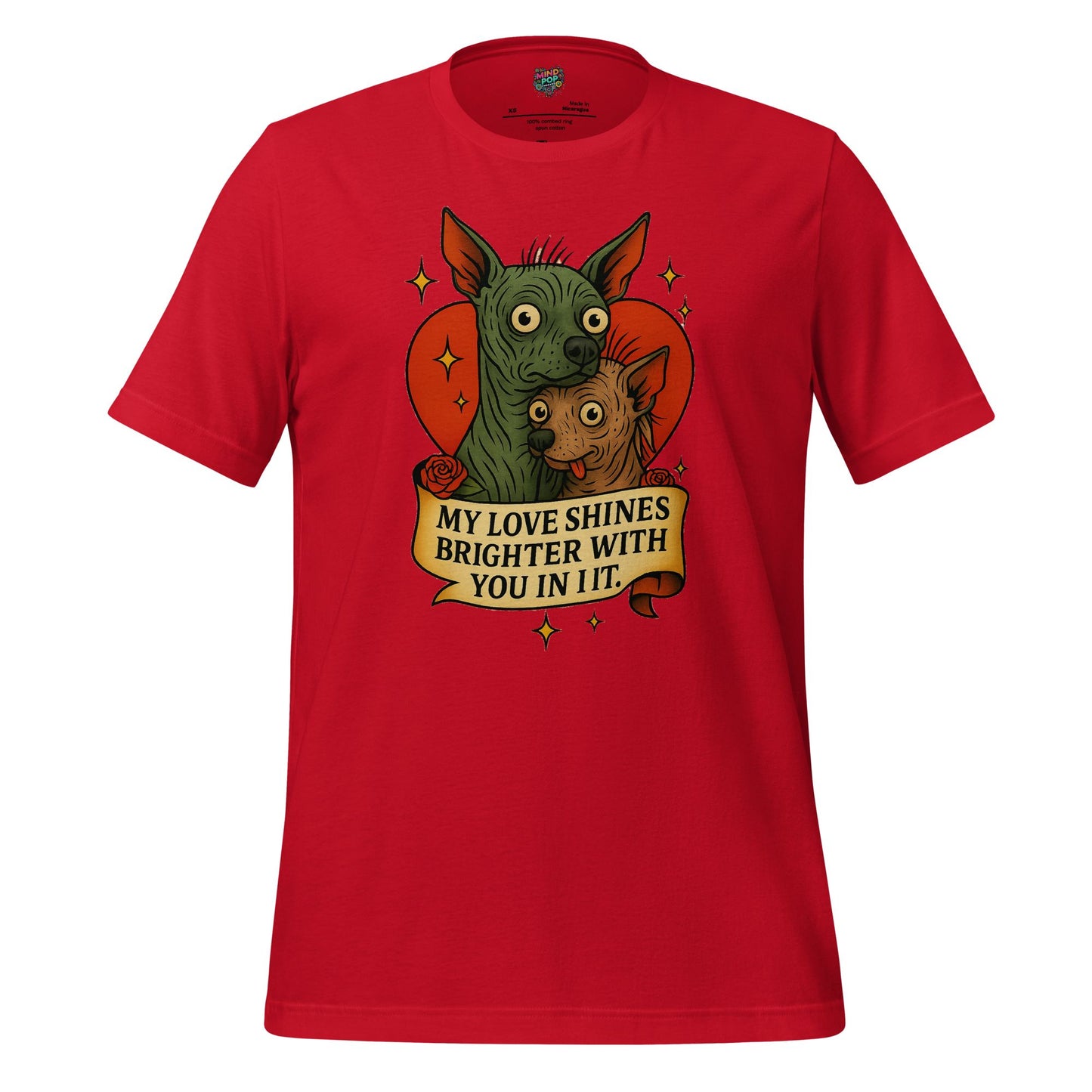 My Love Shines Brighter Graphic Shirt Red