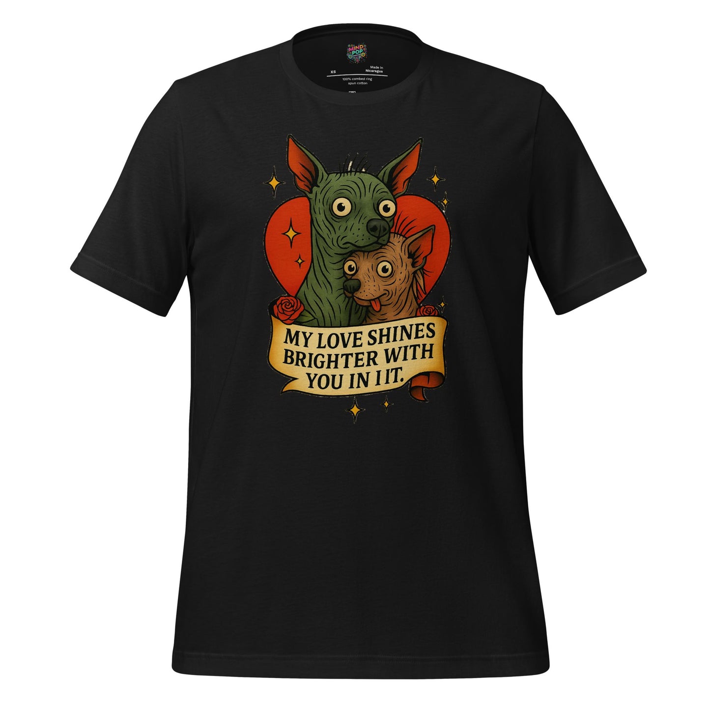 My Love Shines Brighter Graphic Shirt Vintage Black