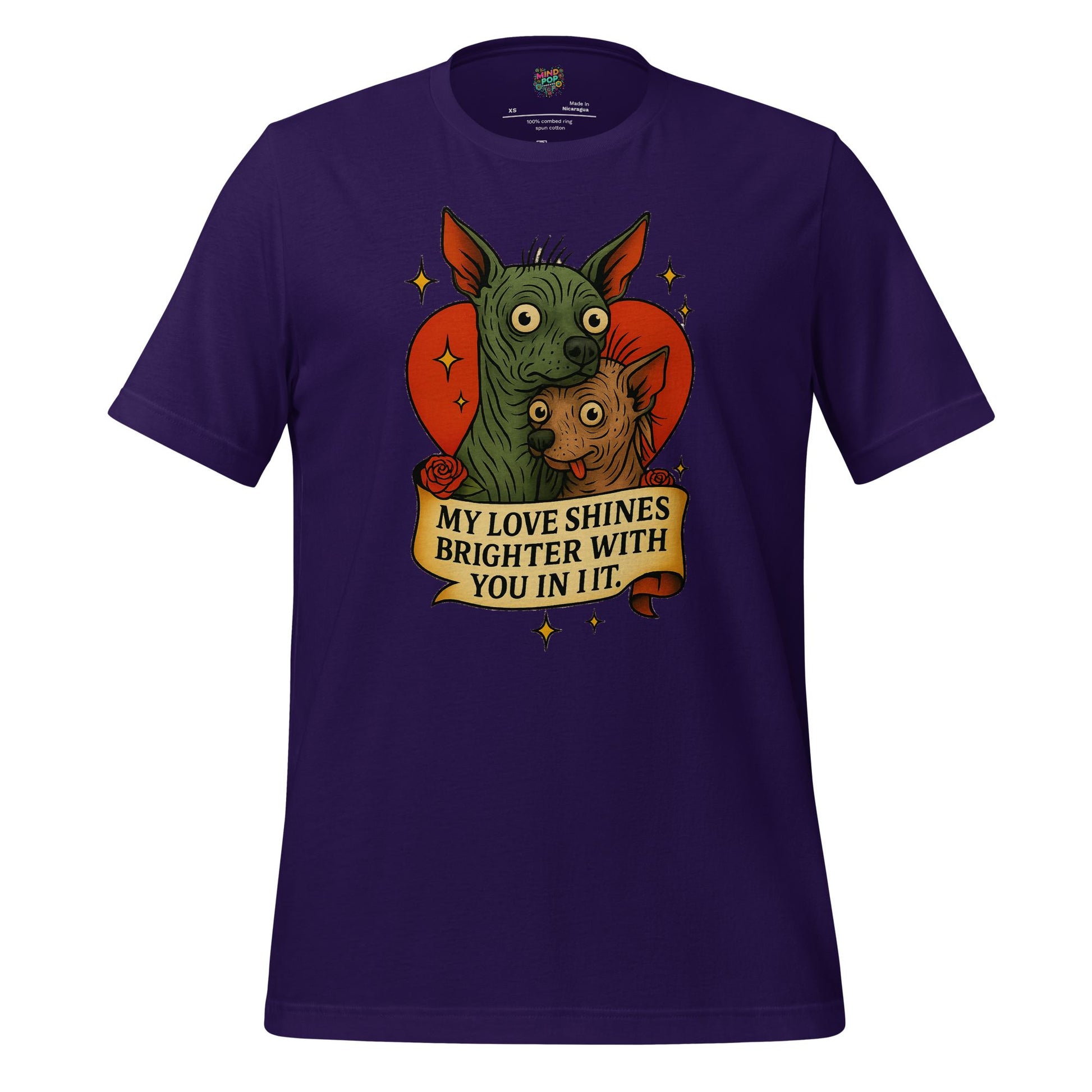 My Love Shines Brighter Graphic Shirt Team Purple