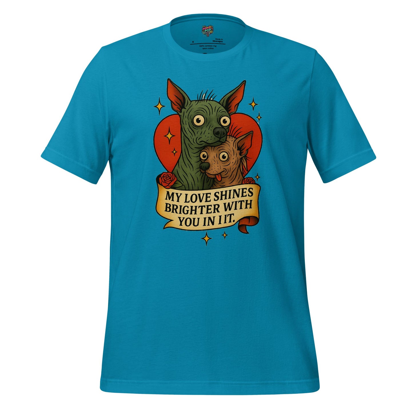 My Love Shines Brighter Graphic Shirt Aqua
