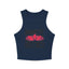 Namaste Botches Yoga & Pilates fitted Micro-rib Racer tank Solid Navy Blend