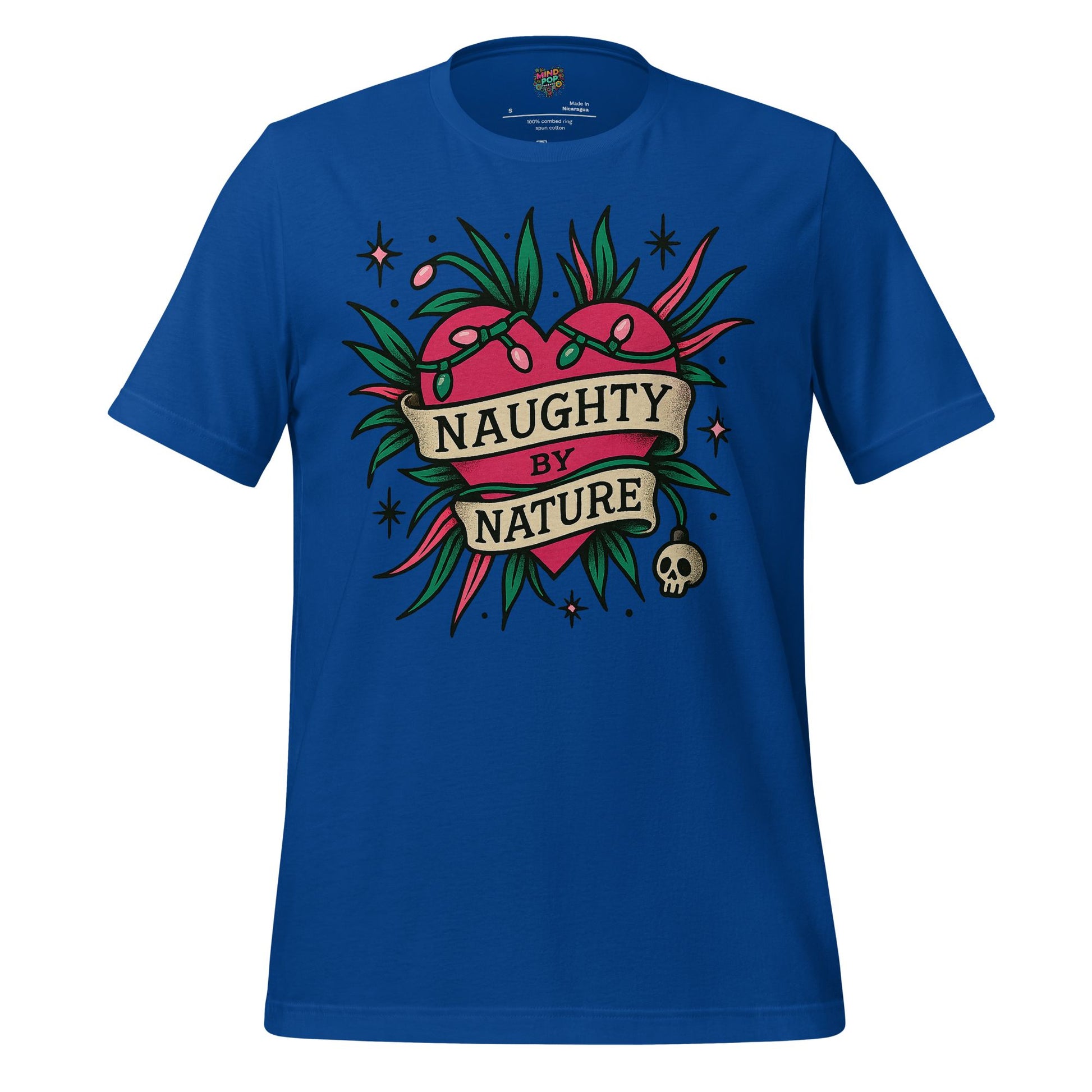 Naughty By Nature – Retro Tattoo Holiday Heart Design True Royal
