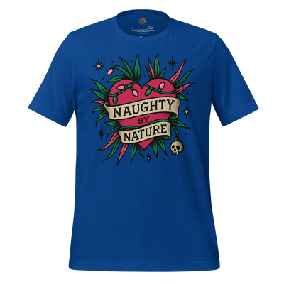 Naughty By Nature – Retro Tattoo Holiday Heart Design True Royal