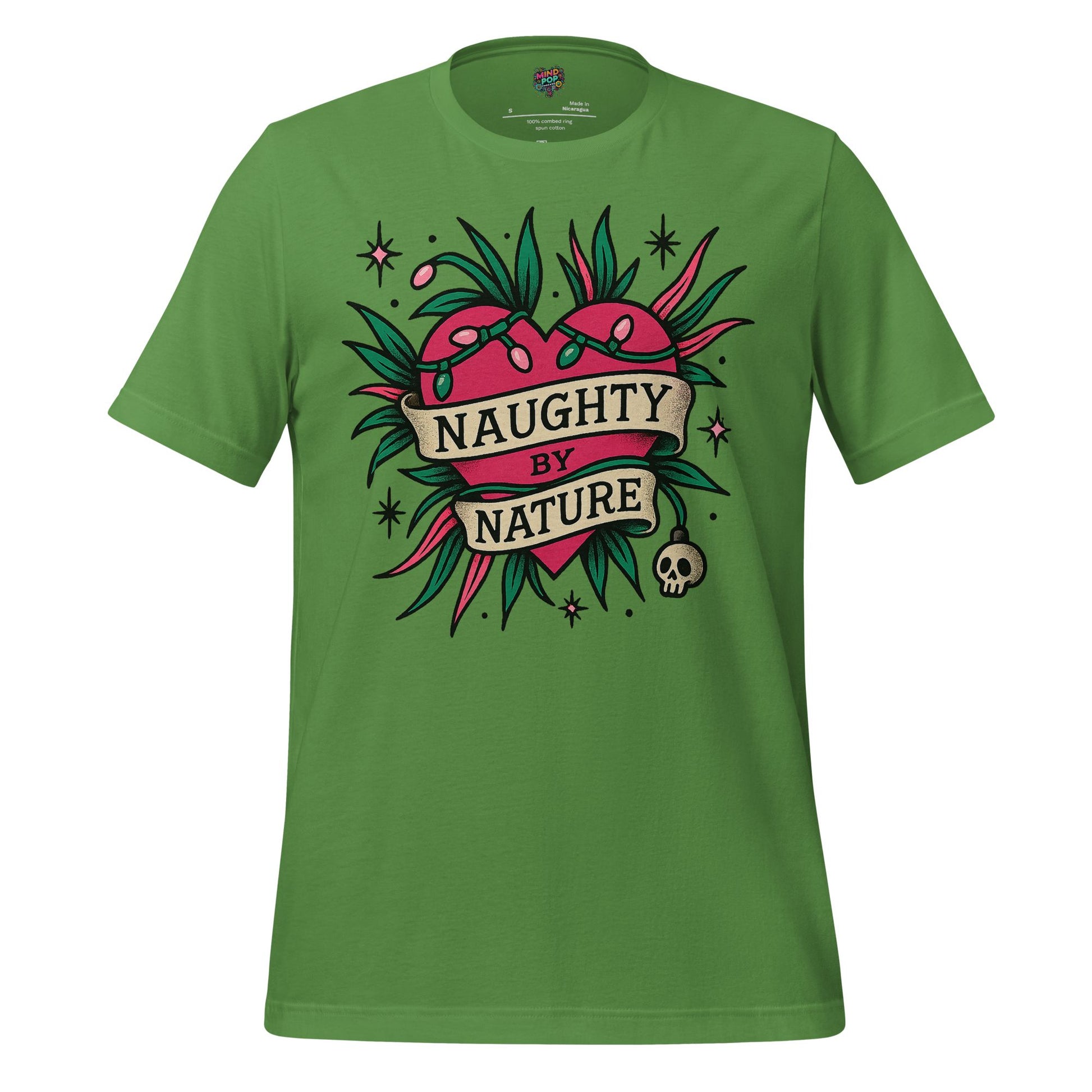 Naughty By Nature – Retro Tattoo Holiday Heart Design Leaf