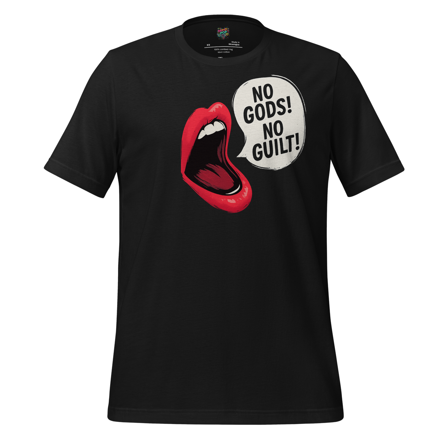 No Gods! No Guilt! Shirt Vintage Black