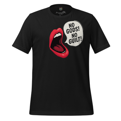 No Gods! No Guilt! Shirt Vintage Black