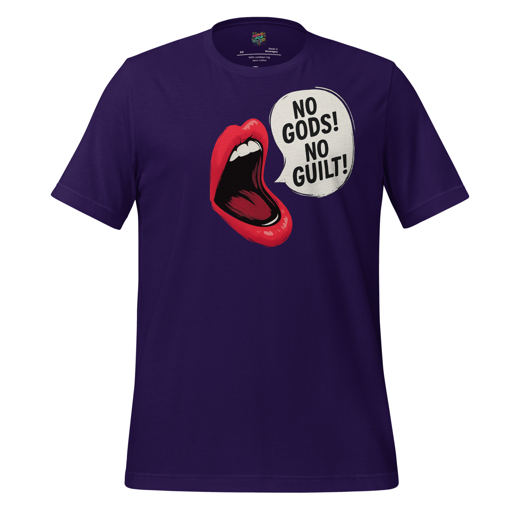 No Gods! No Guilt! Shirt Team Purple