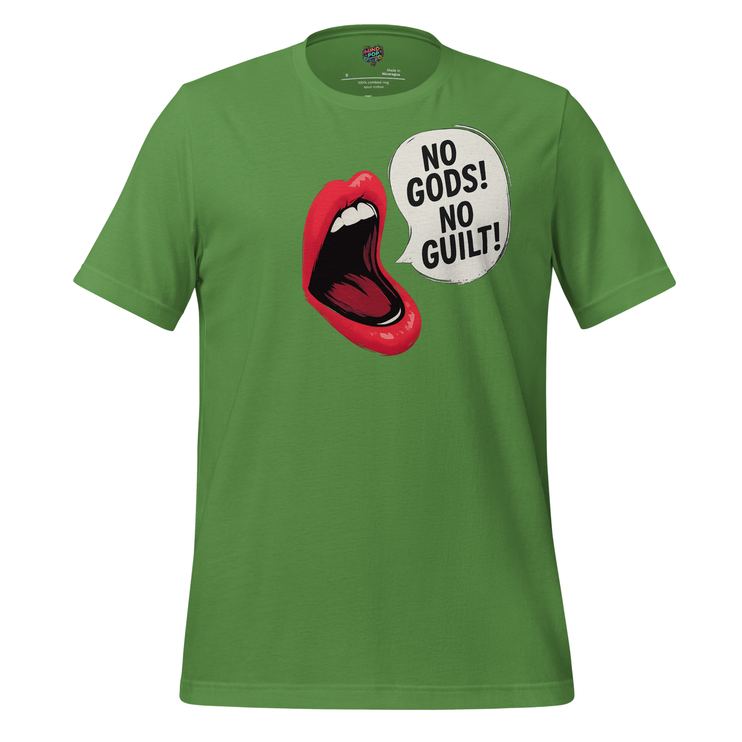 No Gods! No Guilt! Shirt Leaf