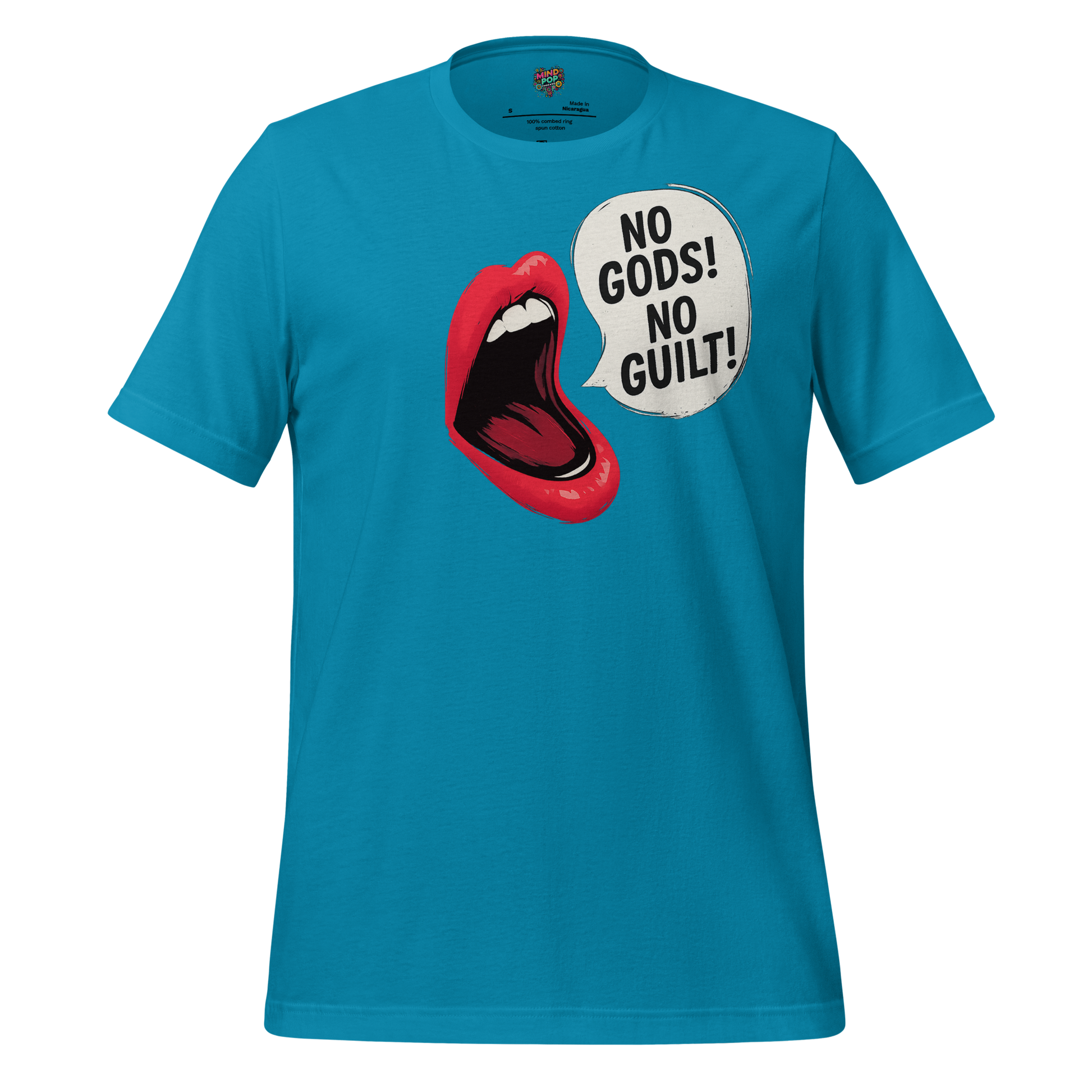 No Gods! No Guilt! Shirt Aqua