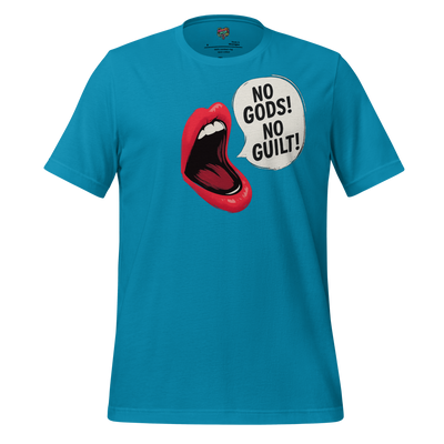 No Gods! No Guilt! Shirt Aqua