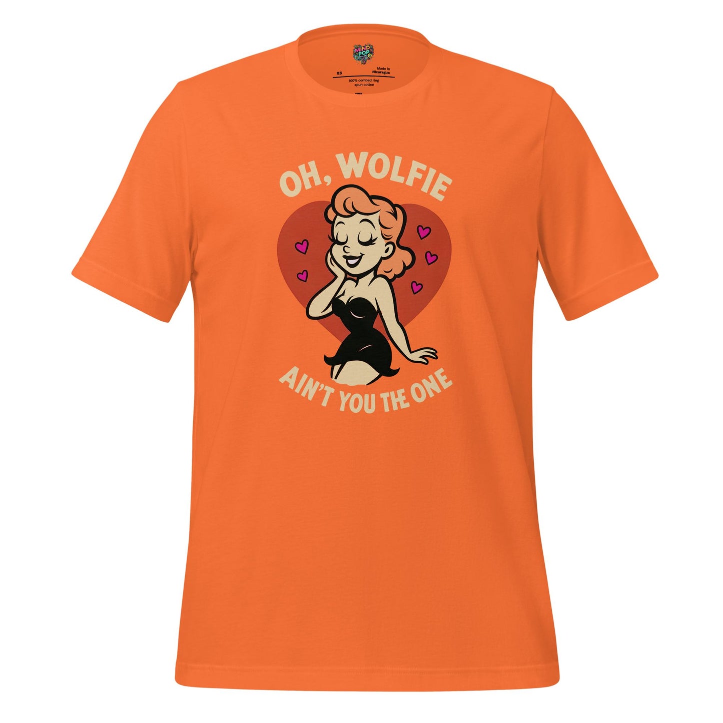 Oh Wolfie - Vintage Cartoon Graphic Orange