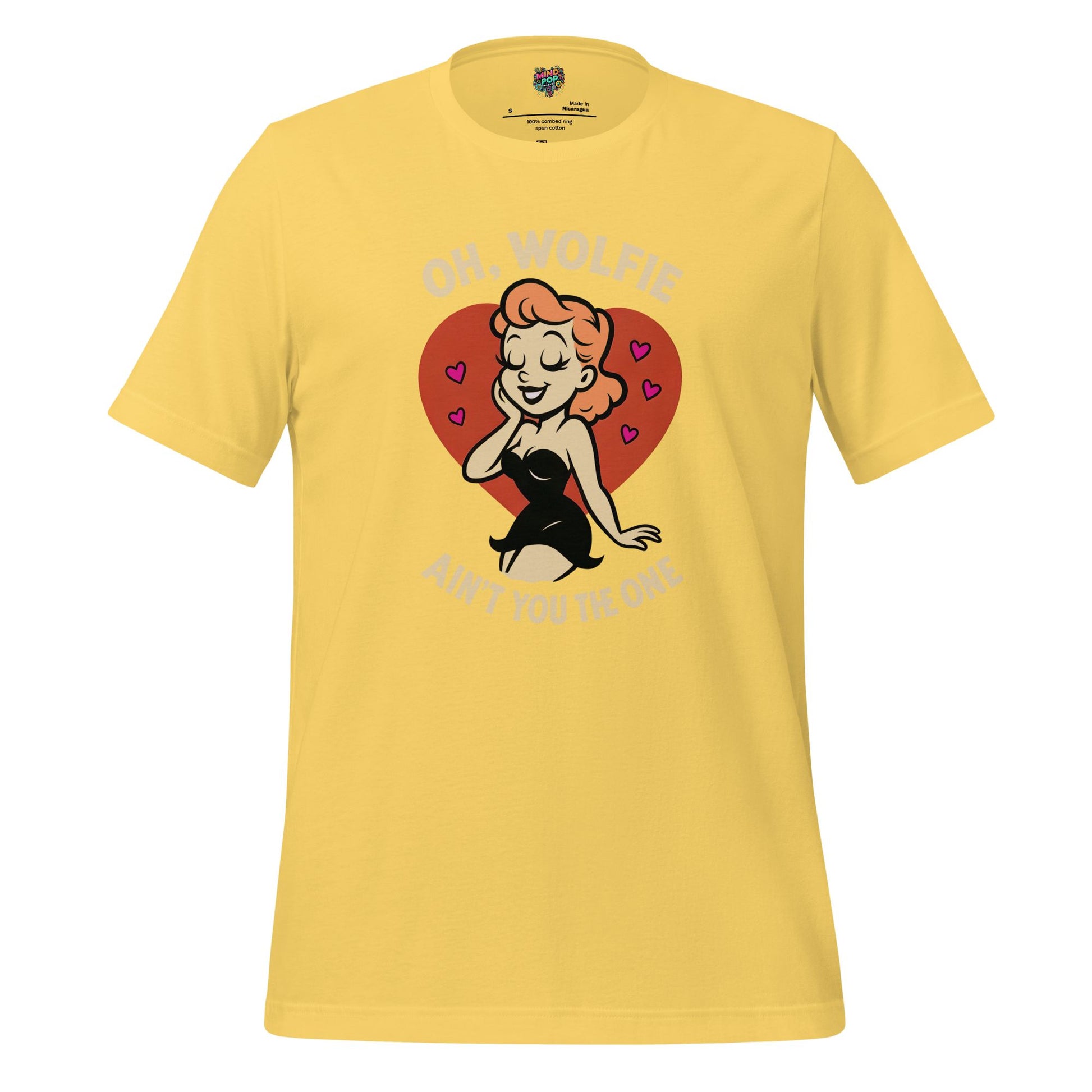 Oh Wolfie - Vintage Cartoon Graphic Yellow