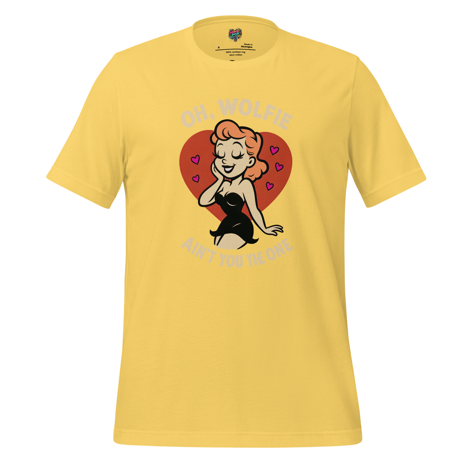 Oh Wolfie - Vintage Cartoon Graphic Yellow