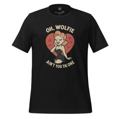 Oh Wolfie - Vintage Cartoon Graphic Vintage Black