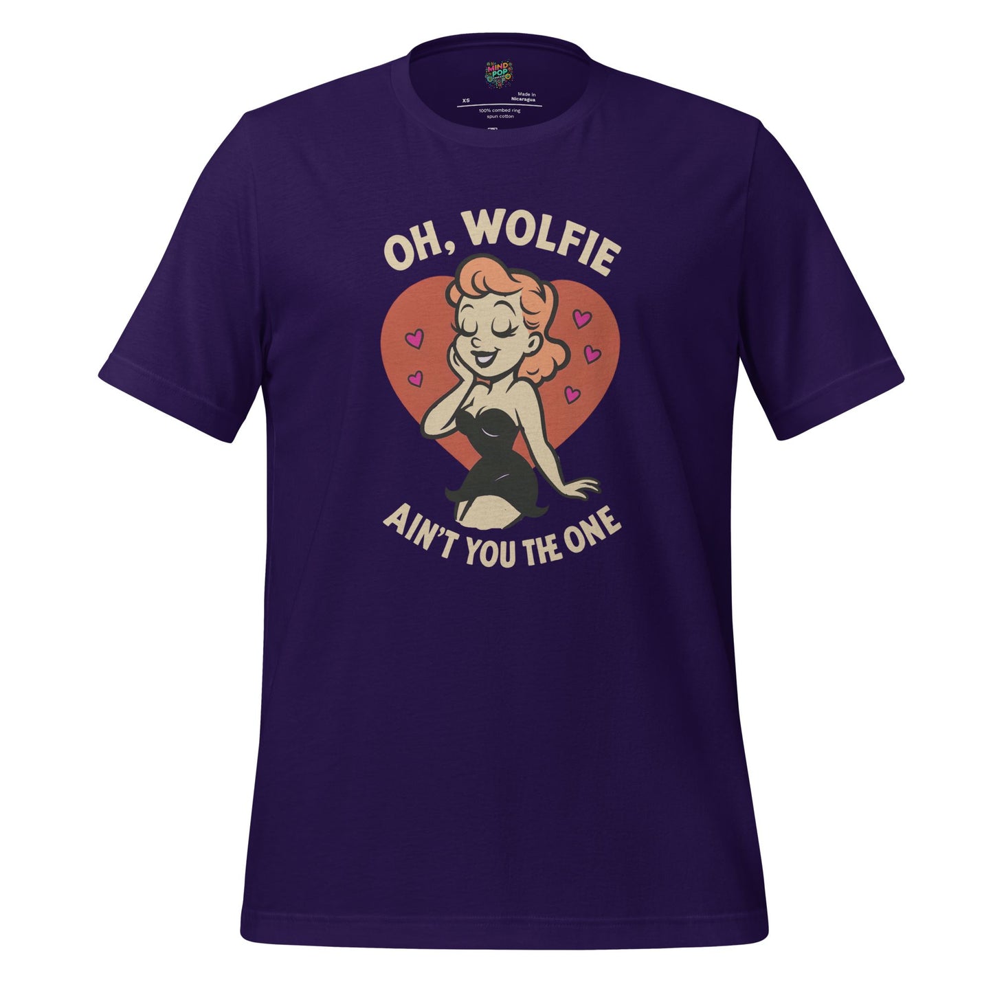 Oh Wolfie - Vintage Cartoon Graphic Team Purple