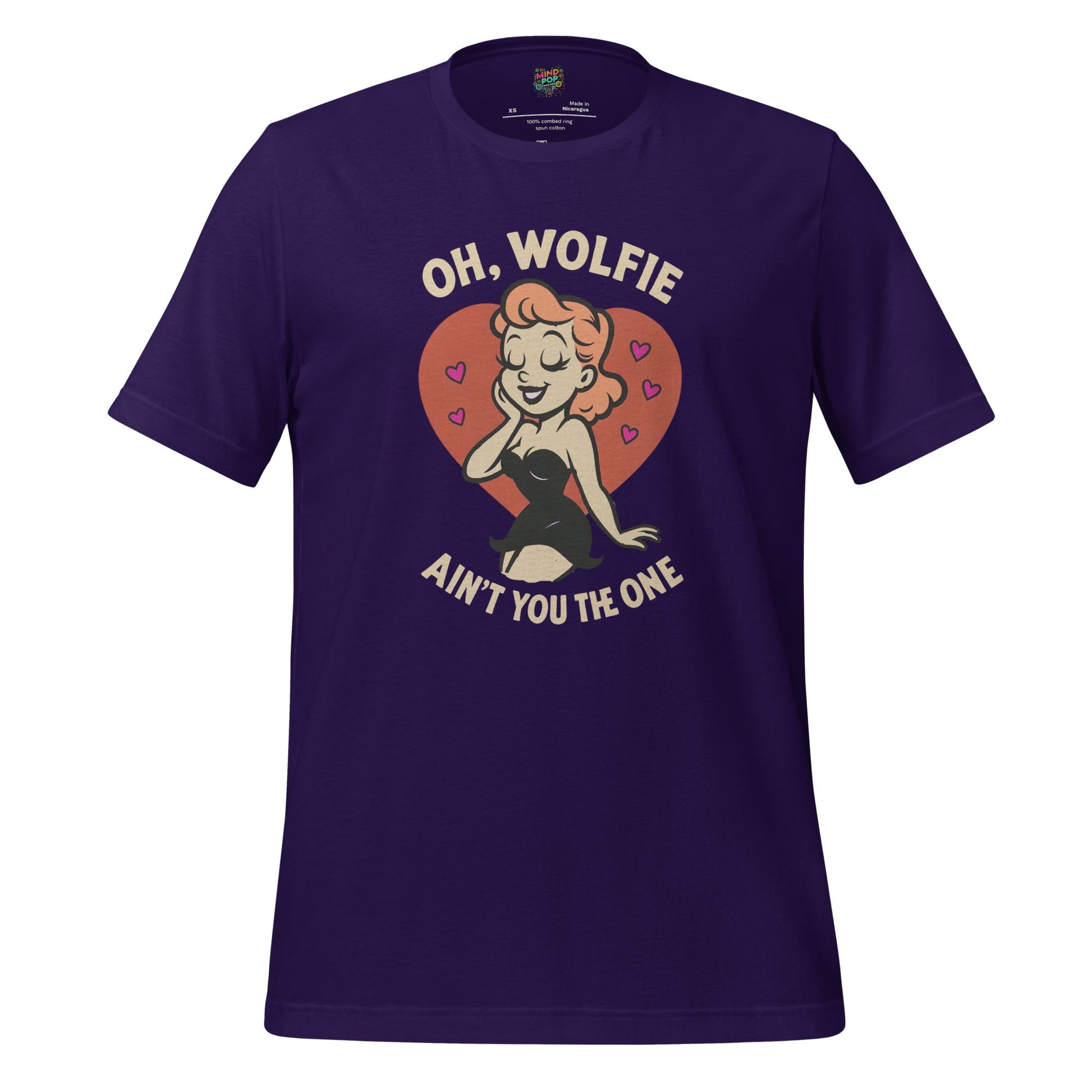 Oh Wolfie - Vintage Cartoon Graphic Team Purple