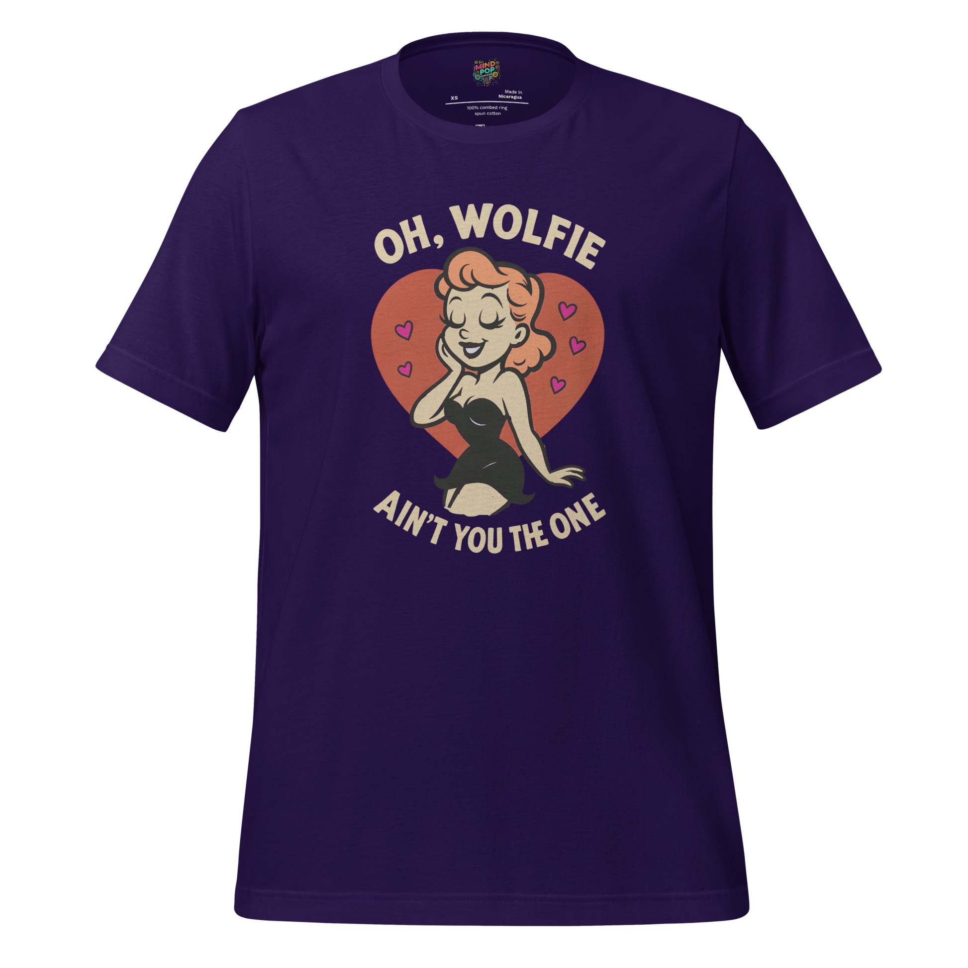 Oh Wolfie - Vintage Cartoon Graphic Team Purple