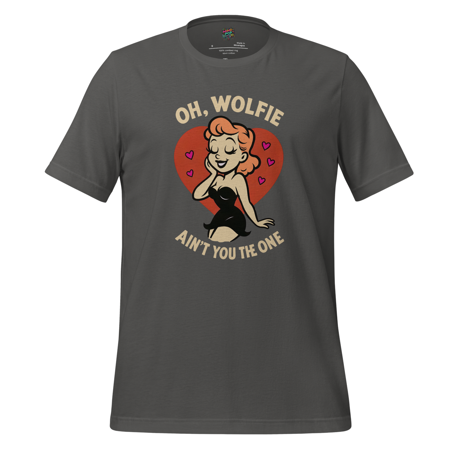 Oh Wolfie - Vintage Cartoon Graphic Asphalt