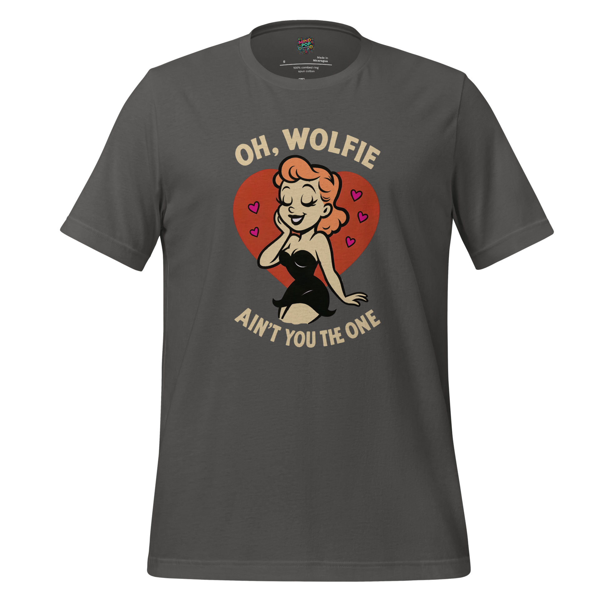 Oh Wolfie - Vintage Cartoon Graphic Asphalt