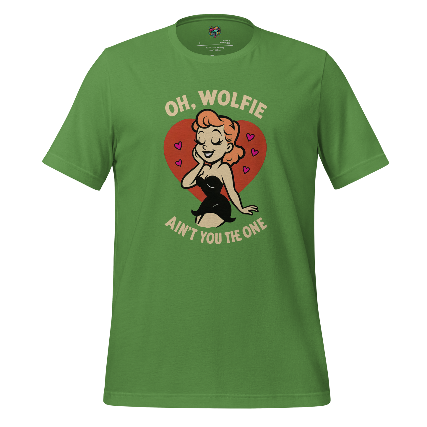 Oh Wolfie - Vintage Cartoon Graphic Leaf
