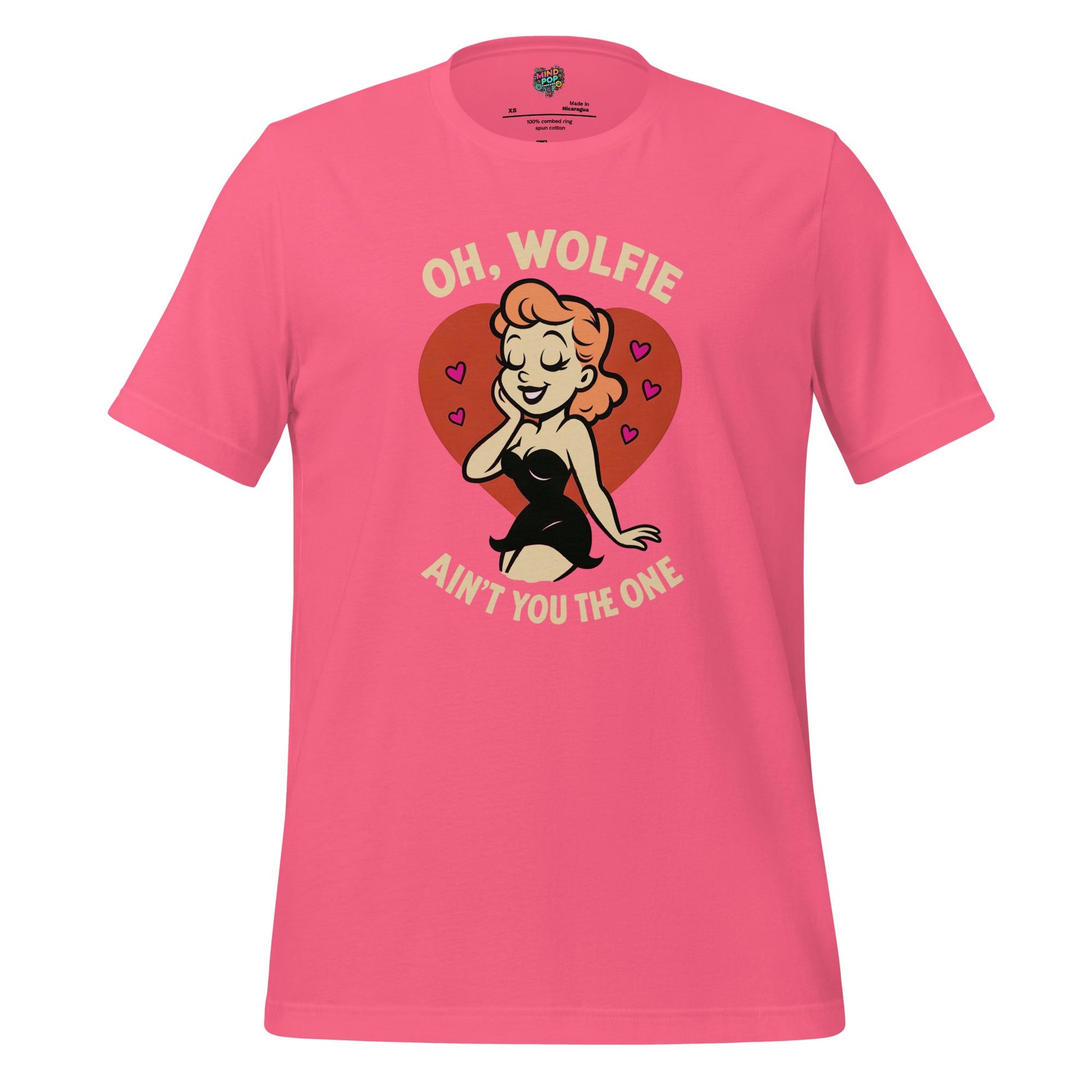 Oh Wolfie - Vintage Cartoon Graphic Charity Pink