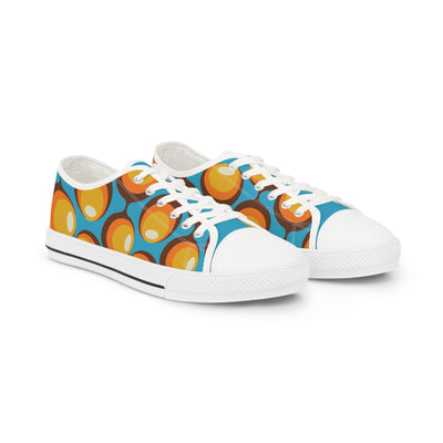 Orange Pop Men's Low Tops White sole