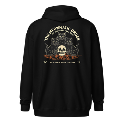 Order of the Perpetual Nap Cotton blend Zip-Up : biker jacket parody