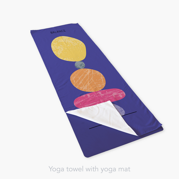 Breathe In the Good Shit Yoga Towel YELLOW