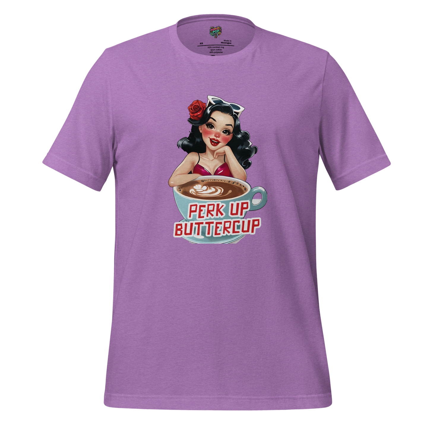 Perk Up Buttercup Shirt Heather Team Purple