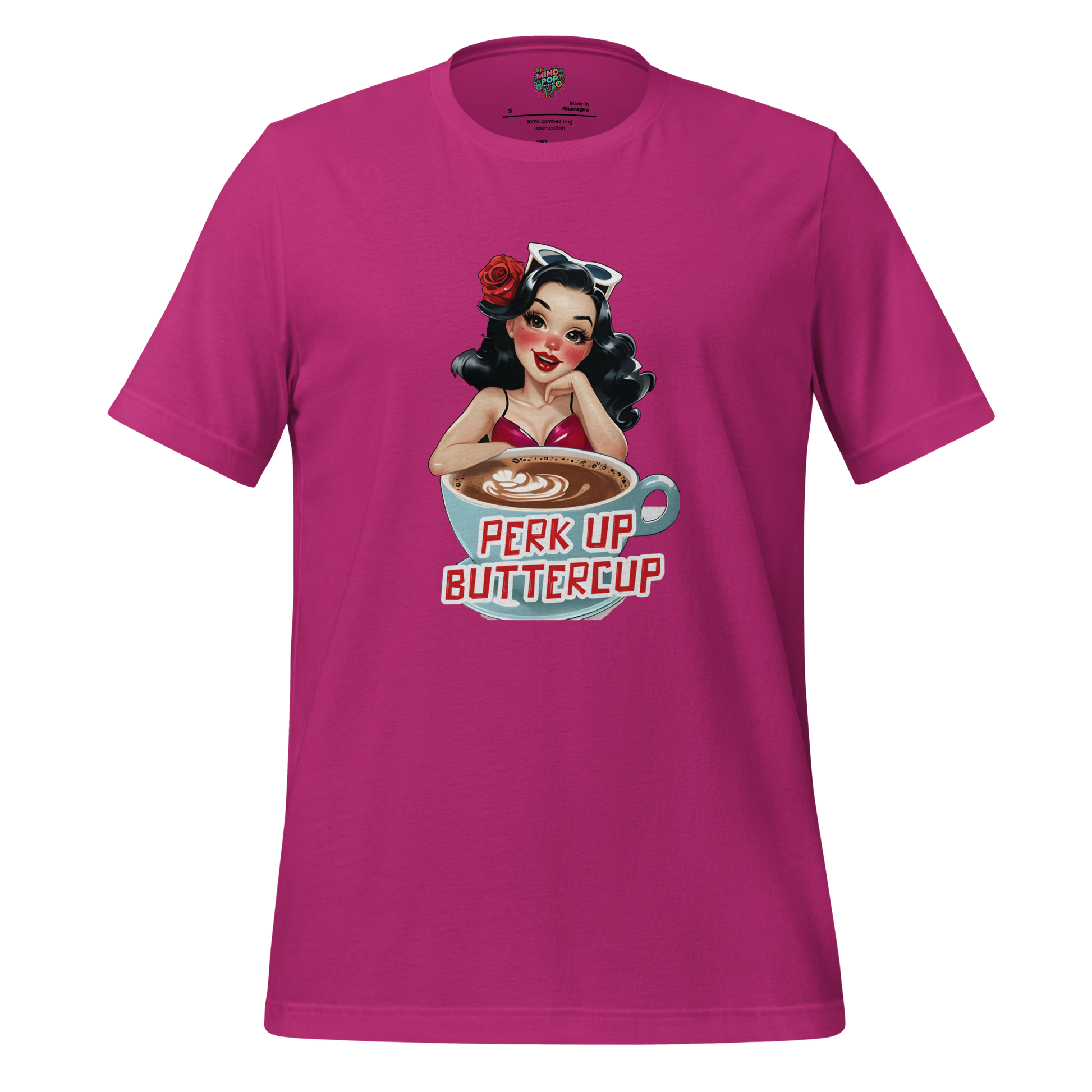Perk Up Buttercup Shirt Berry
