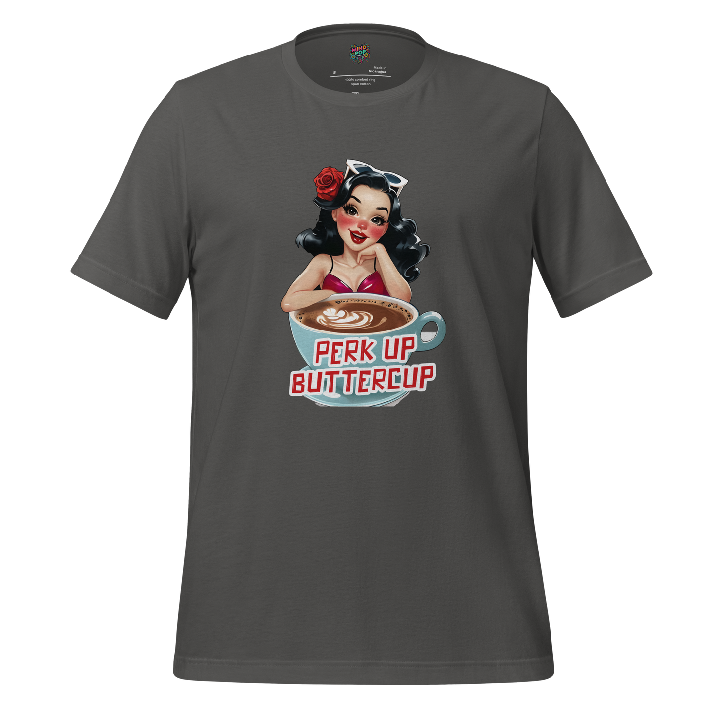 Perk Up Buttercup Shirt Asphalt