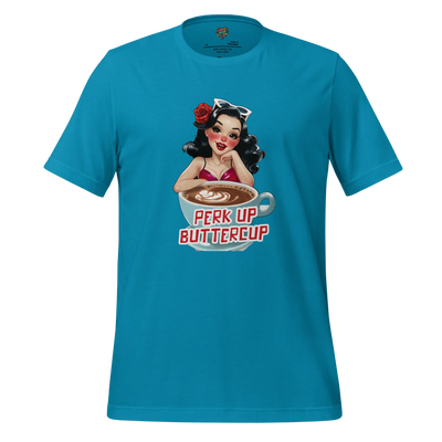 Perk Up Buttercup Shirt Aqua