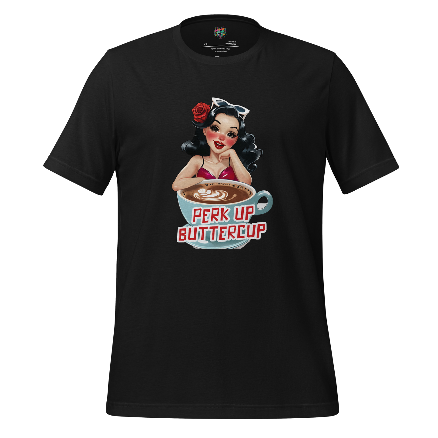 Perk Up Buttercup Shirt Vintage Black