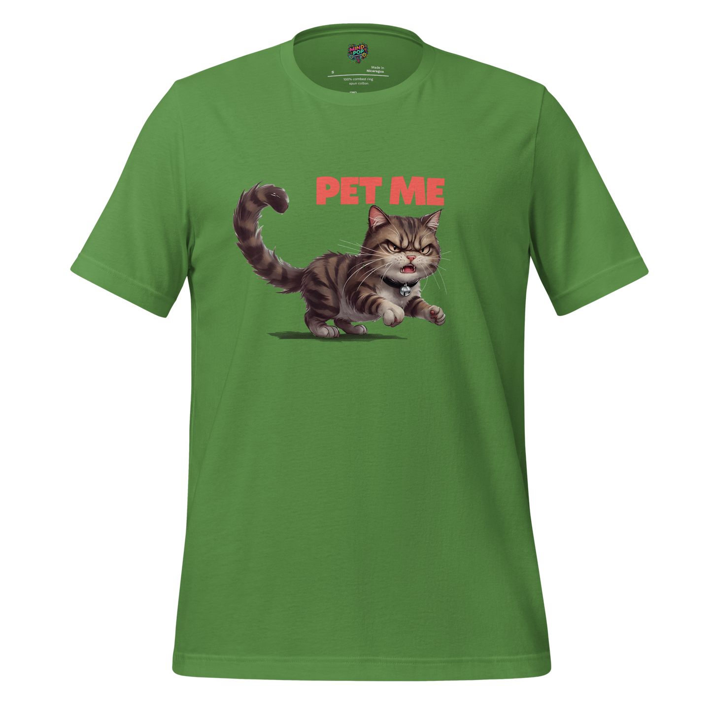 Pet Me – Angry Cat Shirt Leaf