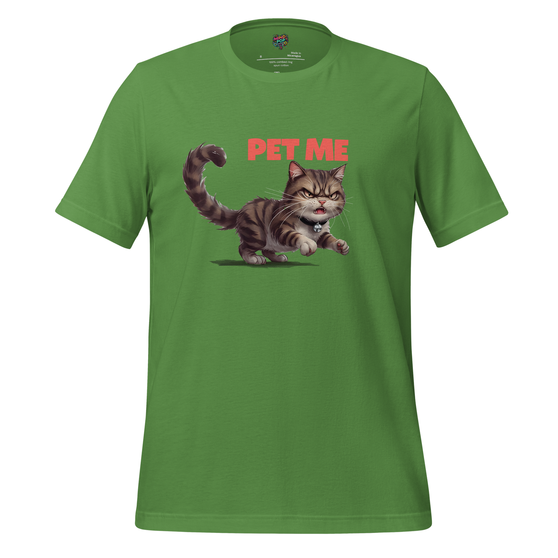 Pet Me – Angry Cat Shirt Leaf
