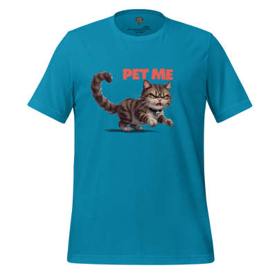 Pet Me – Angry Cat Shirt Aqua