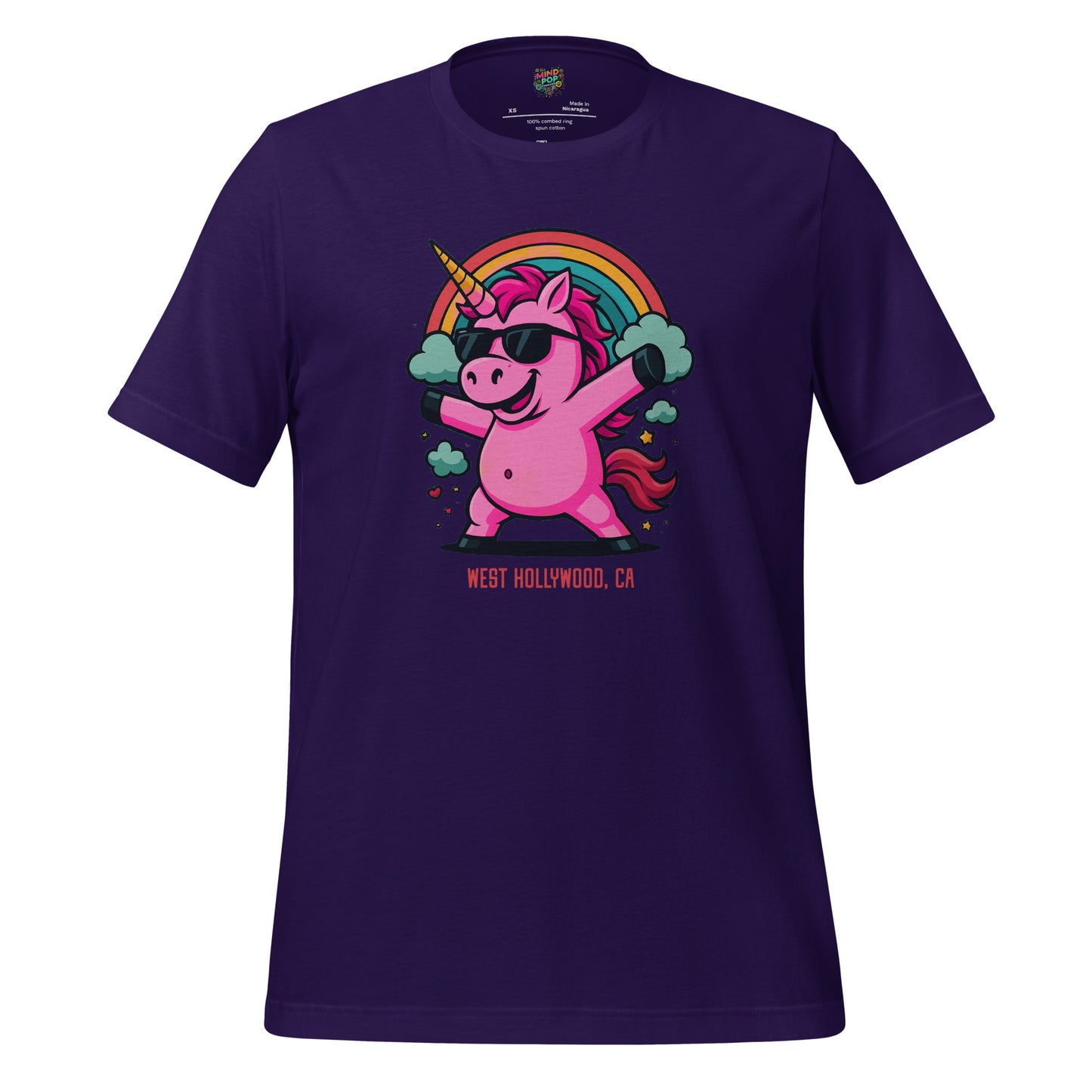 Pink Unicorn Rainbow Shirt Team Purple
