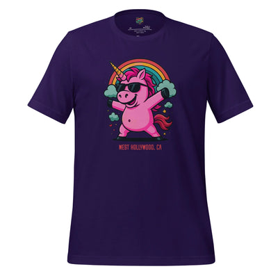 Pink Unicorn Rainbow - Fantasy Graphic Tee - tshirt - MPopTop - Team Purple - 4XL - 1892798_21457