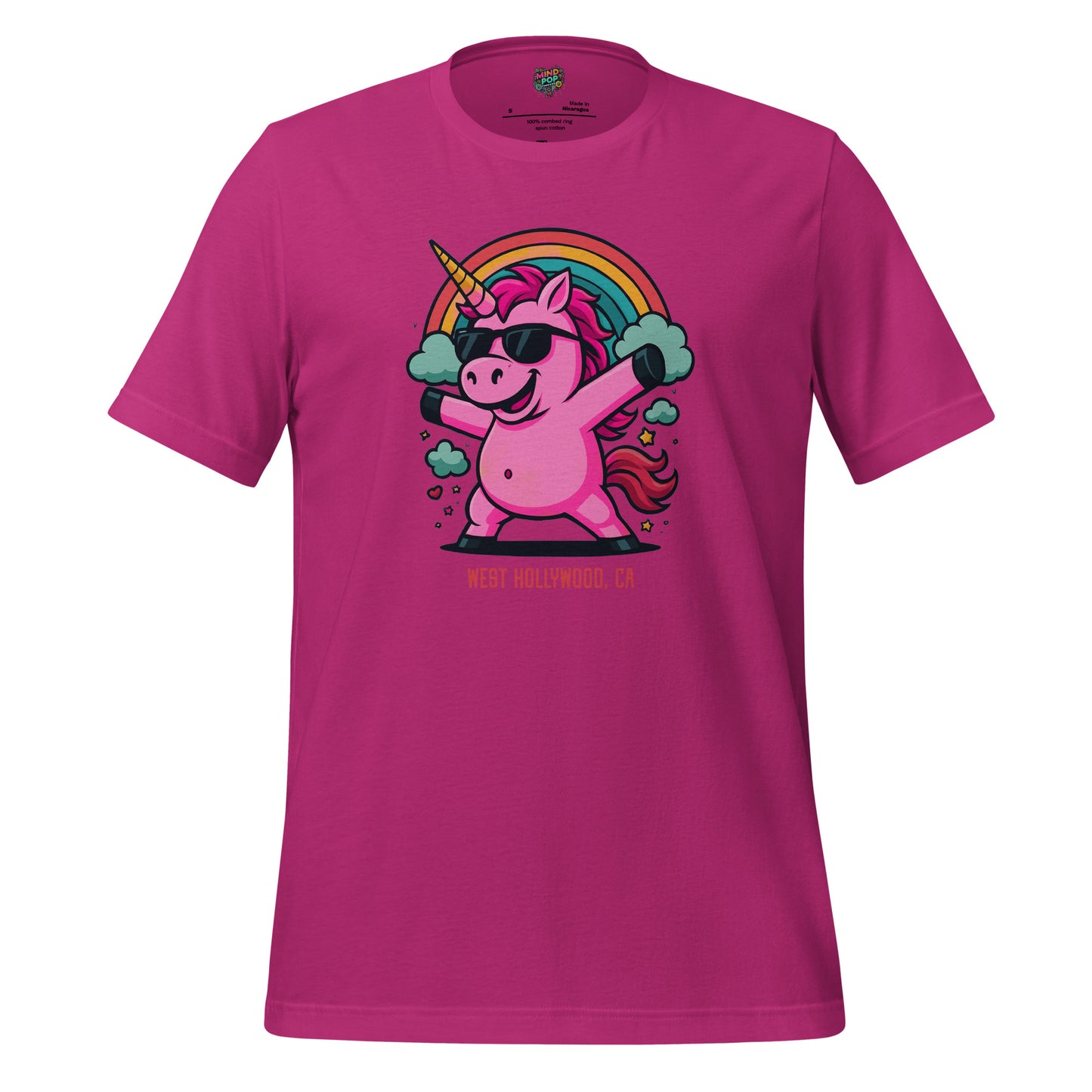 Pink Unicorn Rainbow Shirt Berry