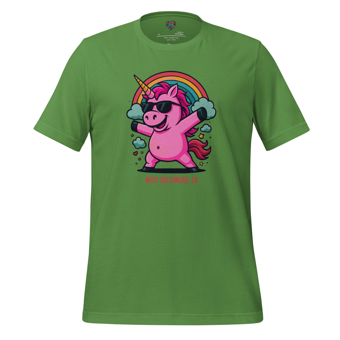 Pink Unicorn Rainbow Shirt Leaf