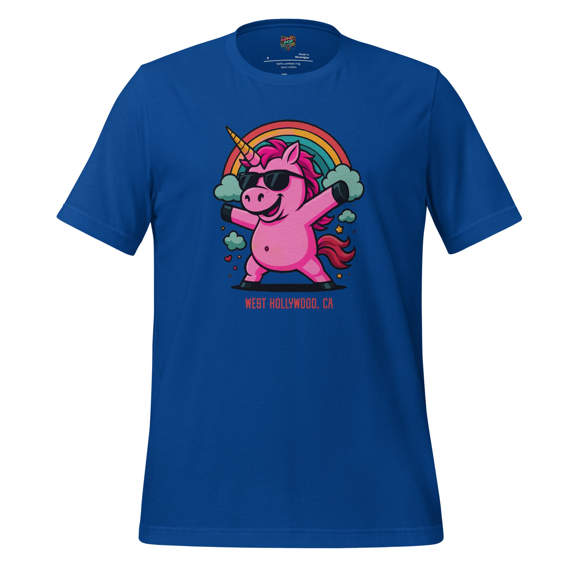 Pink Unicorn Rainbow Shirt True Royal