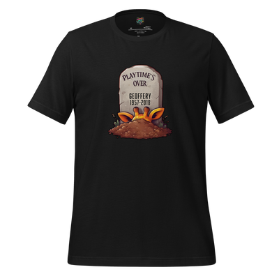 Playtime’s Over — RIP Toy Store Mascot Tee Vintage Black