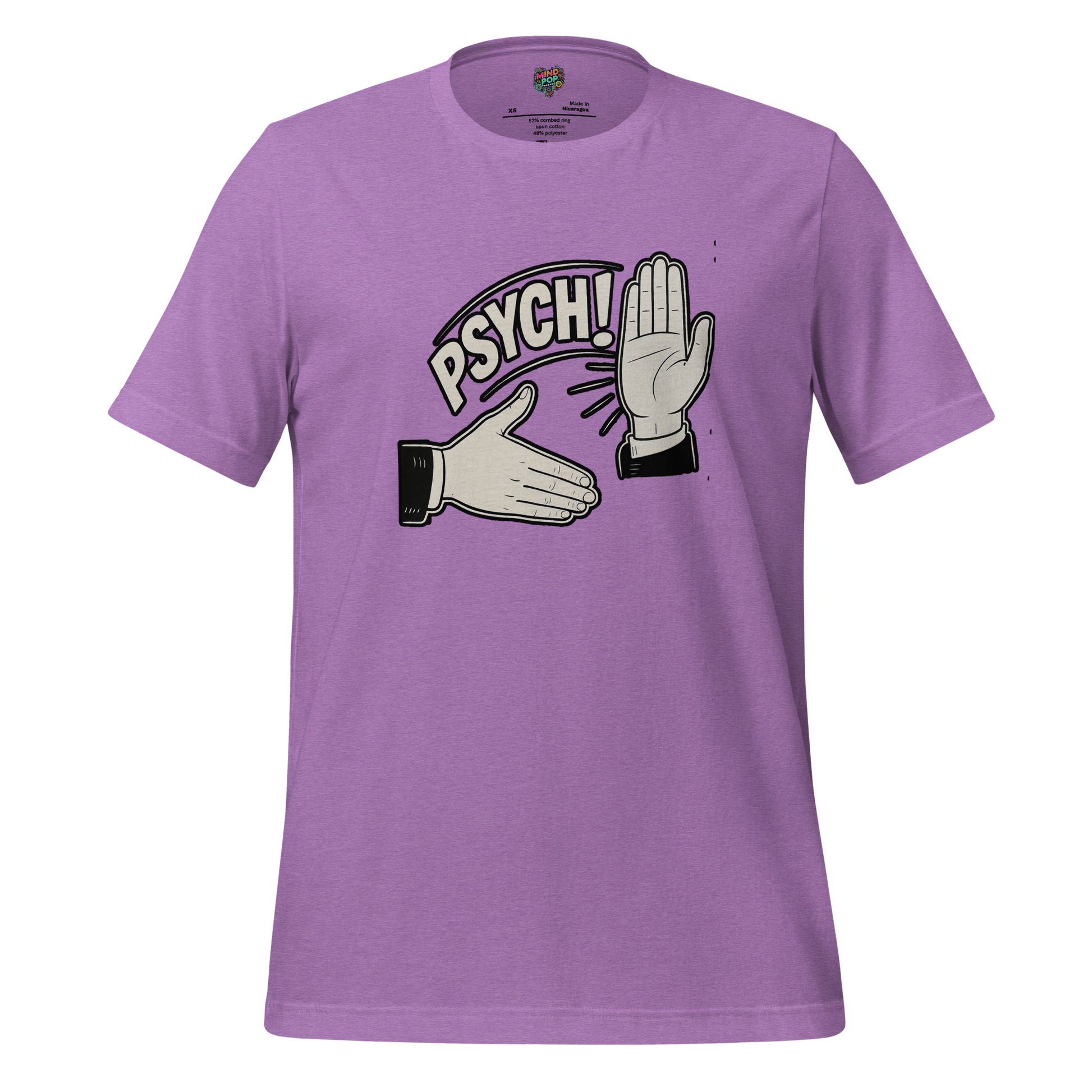 Psych! Shirt Heather Team Purple
