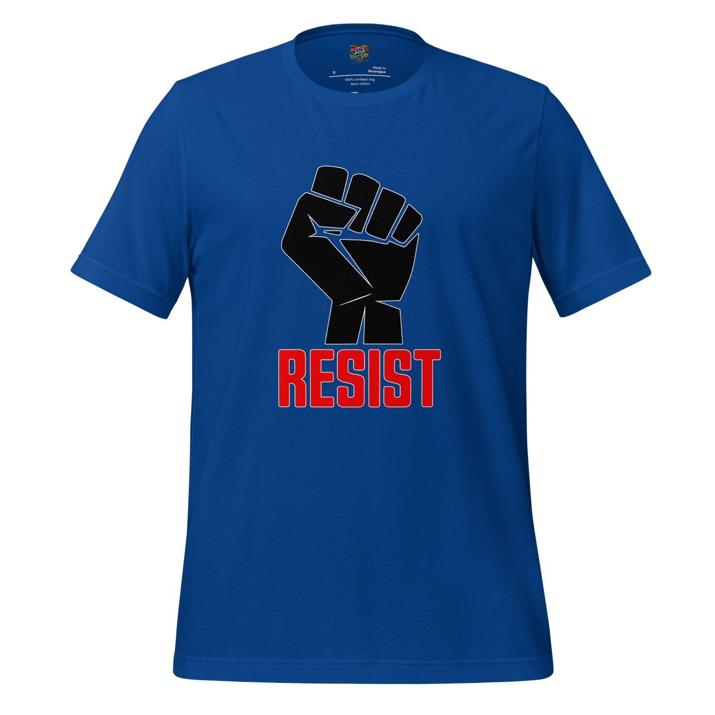 Resist Fist Graphic Tee — Political Protest Shirt True Royal