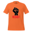 Resist Fist Graphic Tee — Political Protest Shirt Orange