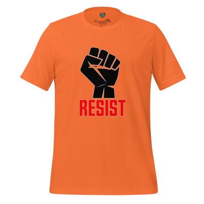 Resist Fist Graphic Tee — Political Protest Shirt Orange
