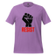 Resist Fist Graphic Tee — Political Protest Shirt Heather Team Purple