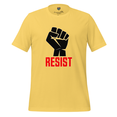 Resist Fist Graphic Tee — Political Protest Shirt Yellow