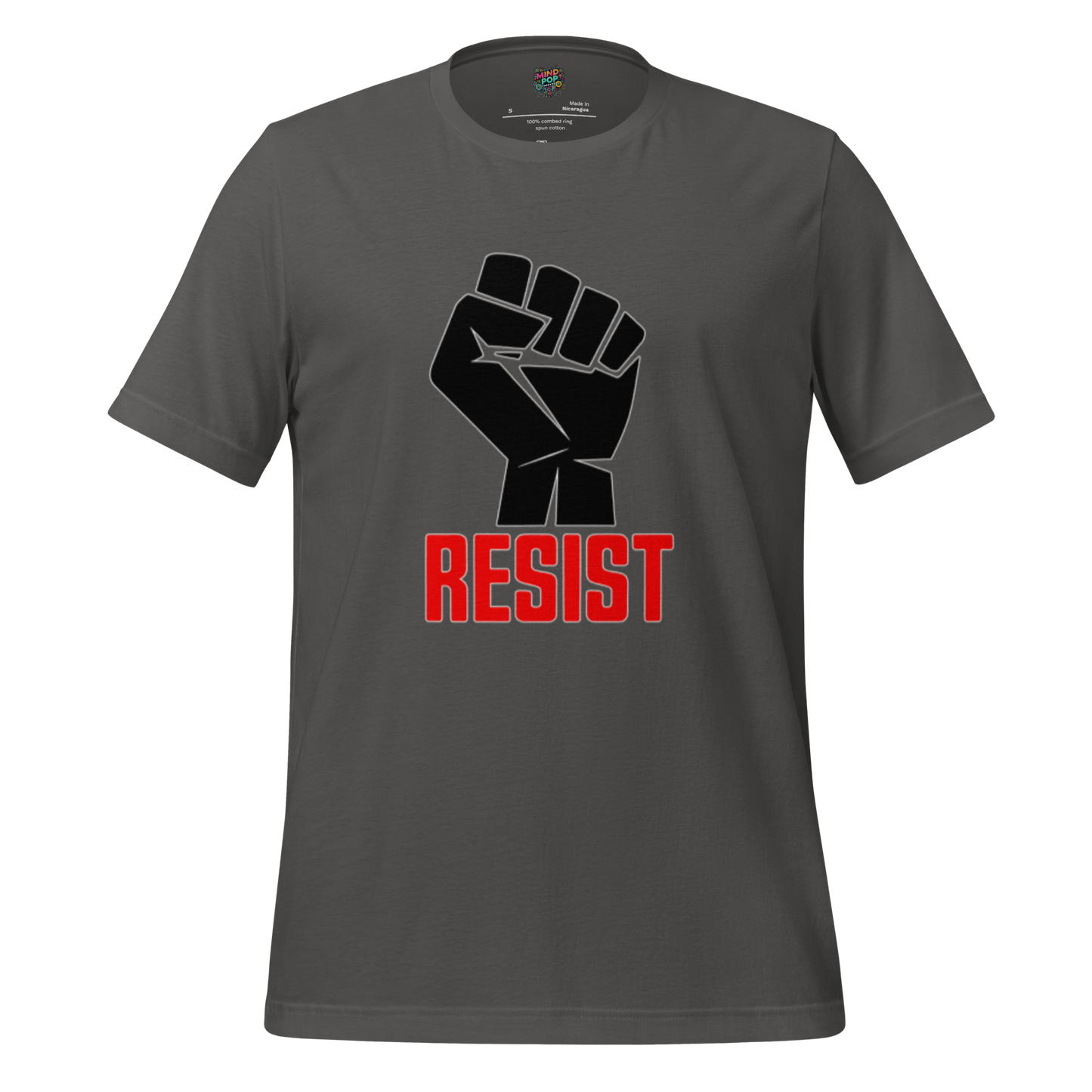 Resist Fist Graphic Tee — Political Protest Shirt Asphalt